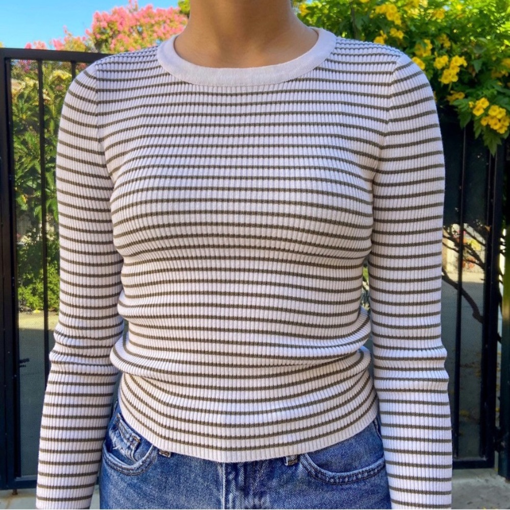 ribbed striped long sleeve